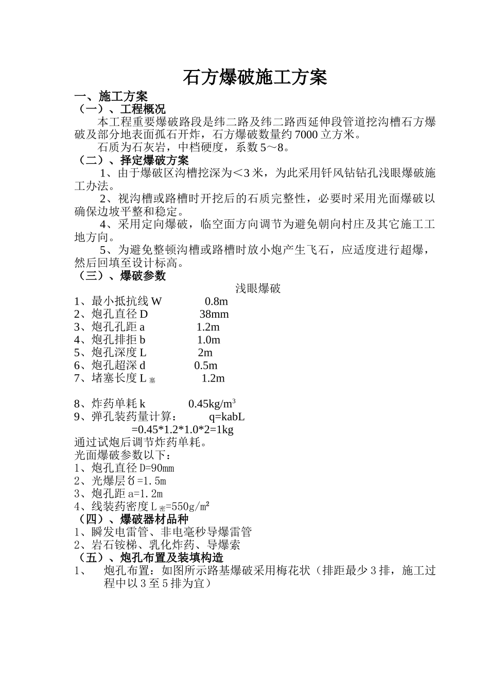 2025年石方爆破方案_第1页