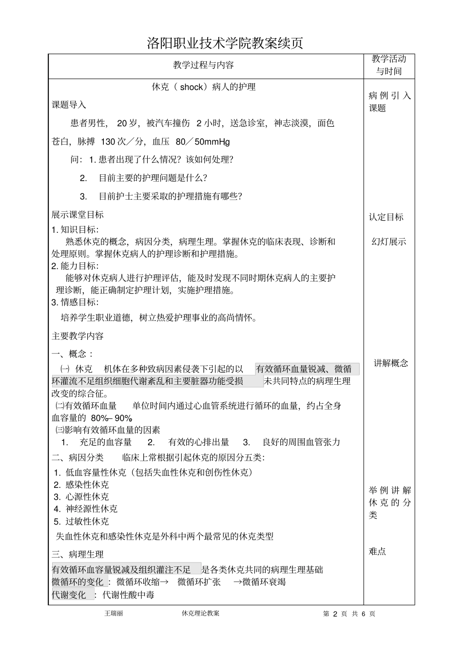 休克病人的护理汇总_第2页