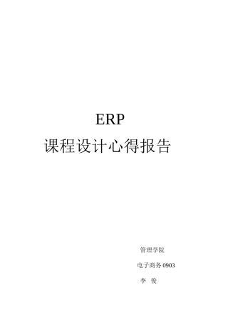 2025年用友ERP实习报告