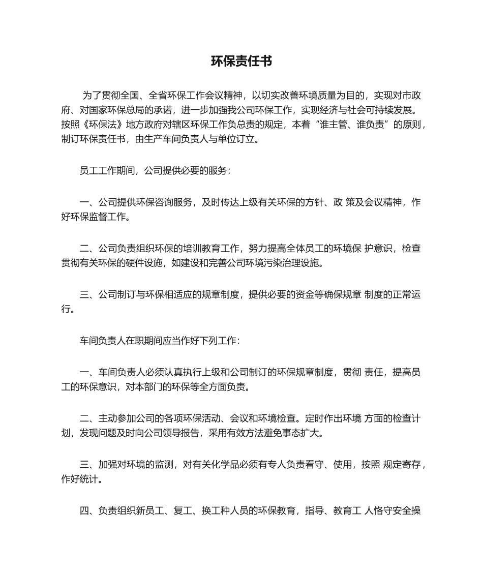 2025年环境保护责任书_第1页