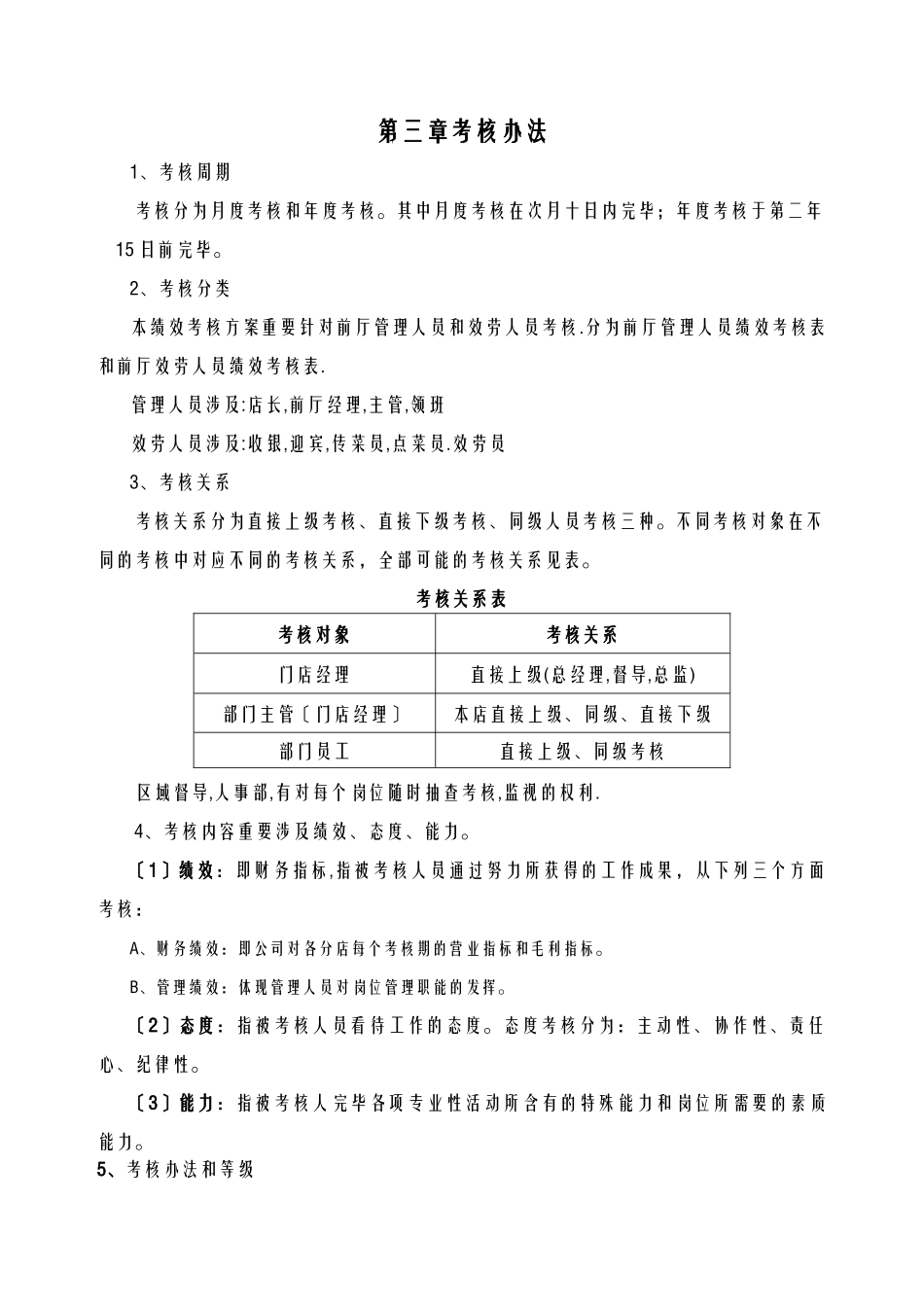 2025年餐饮绩效考核方案_第3页