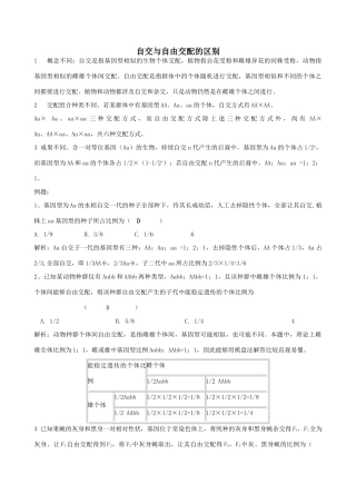 2025年自交与自由交配的区别