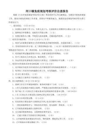 2025年河口镇计划免疫工作自查报告