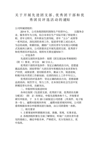 优秀团员、优秀团干申请表