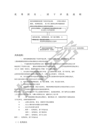 优秀团员团干评选流程