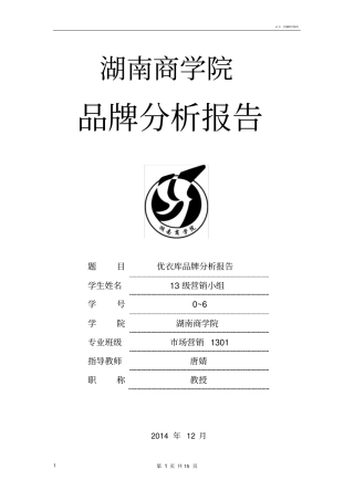 优衣库分析报告