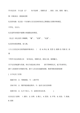 优课人际关系社交礼仪笔记