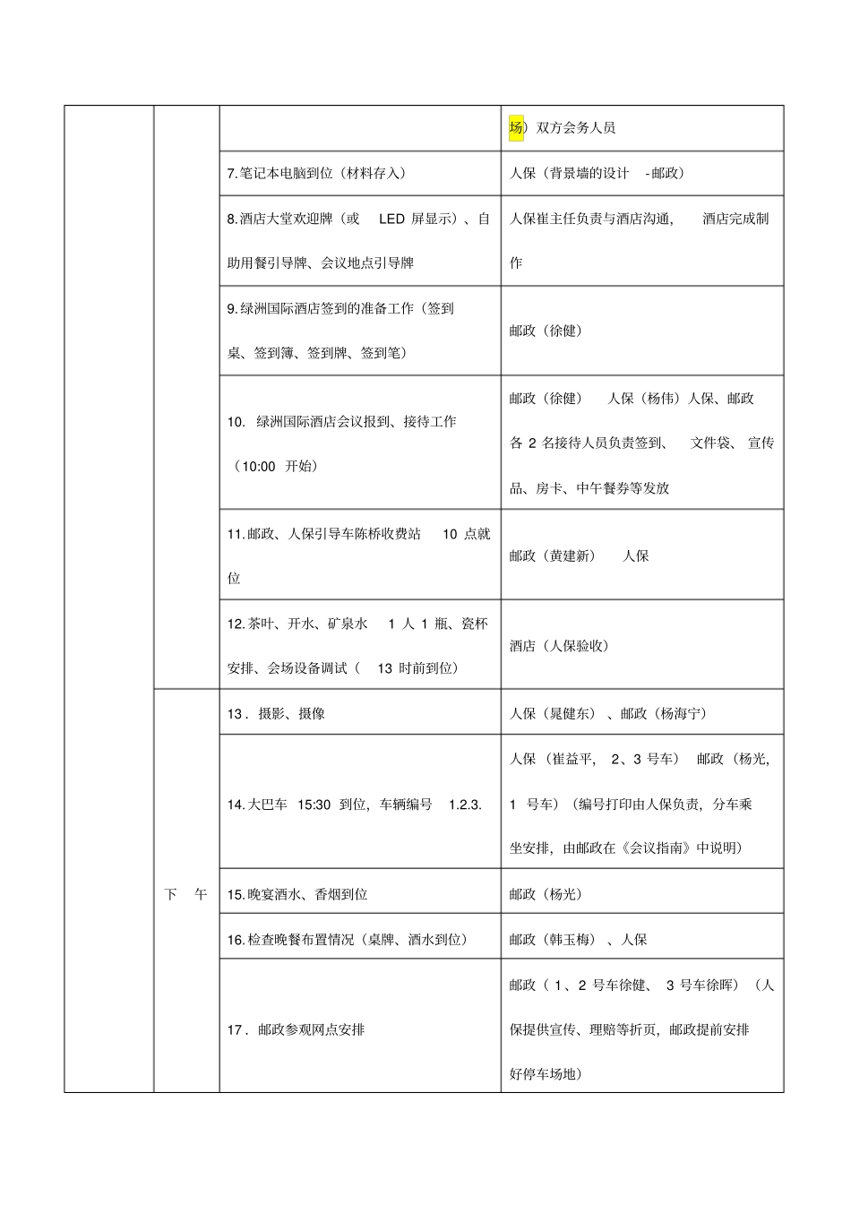 会务工作安排表_第3页