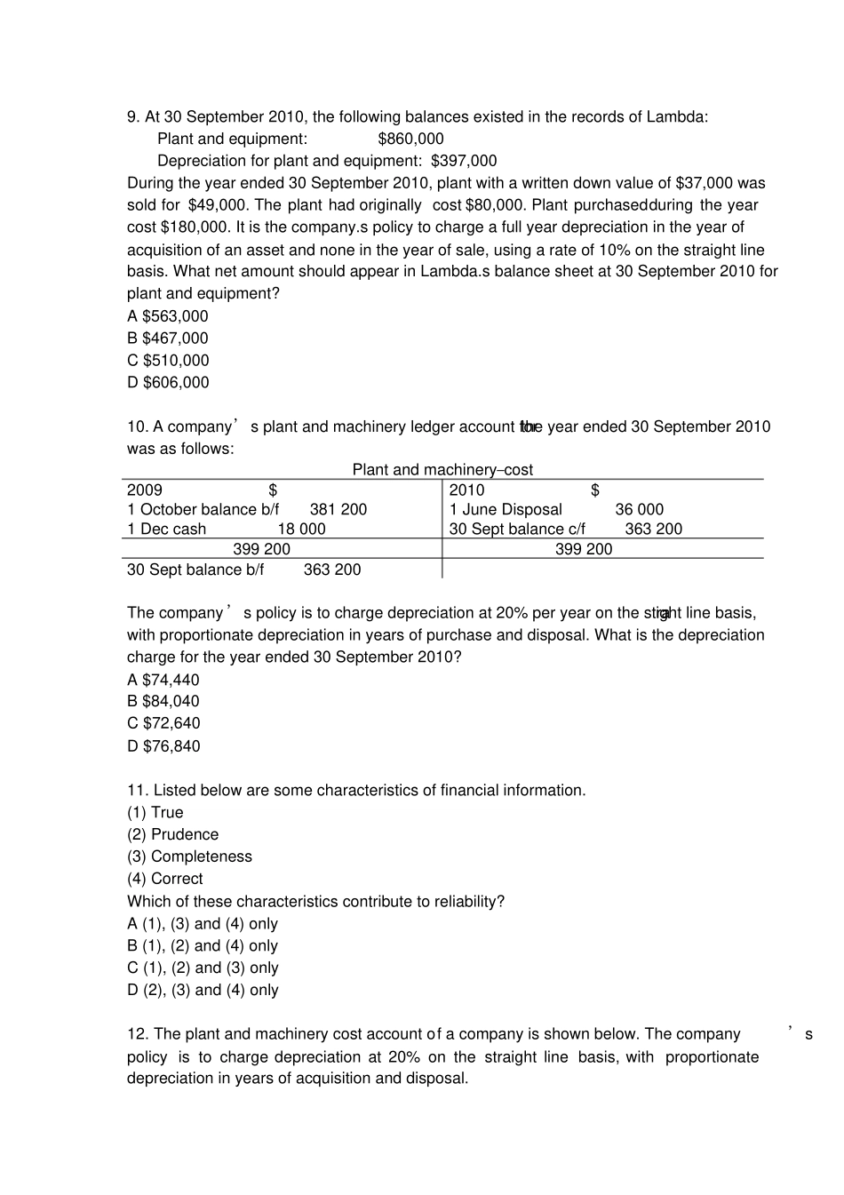 会计专业英语模拟试题及答案_第3页