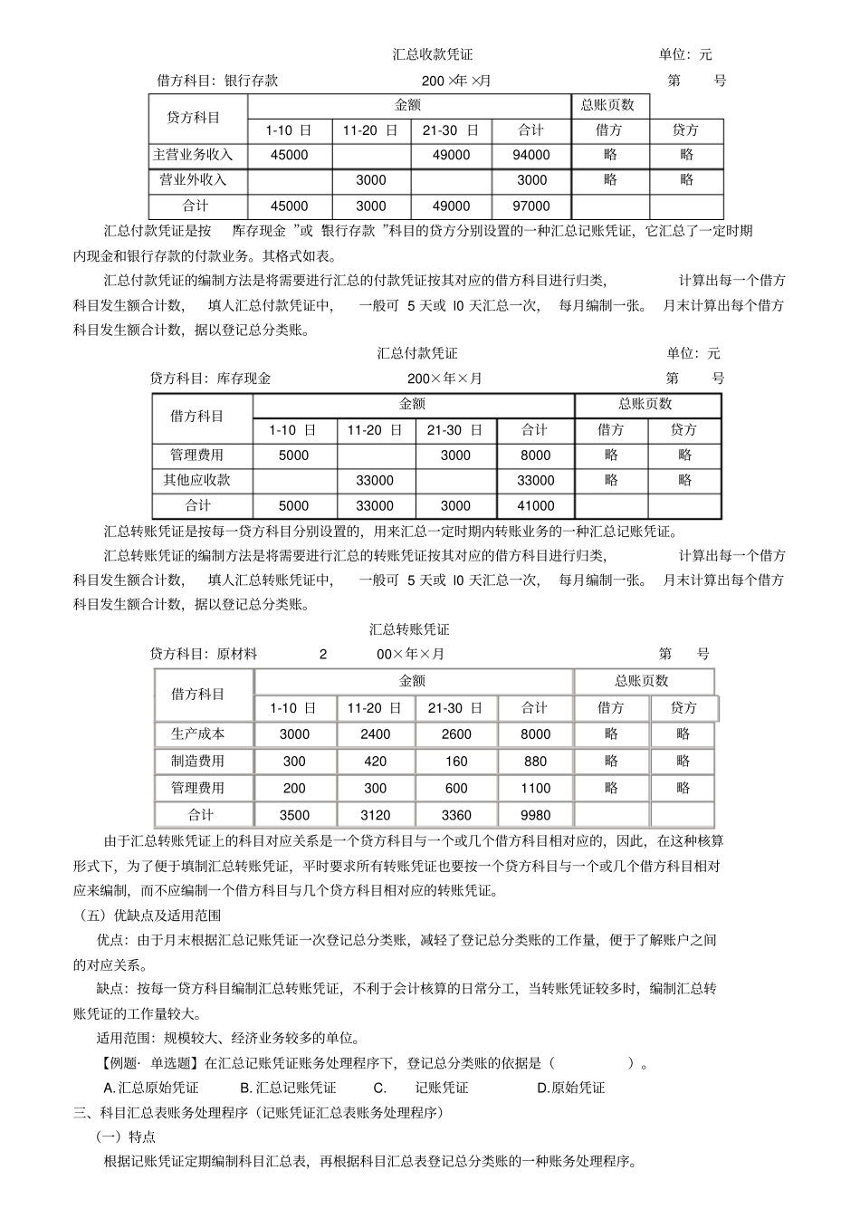 会计从业资格考试会计基础账务处理程序_第3页