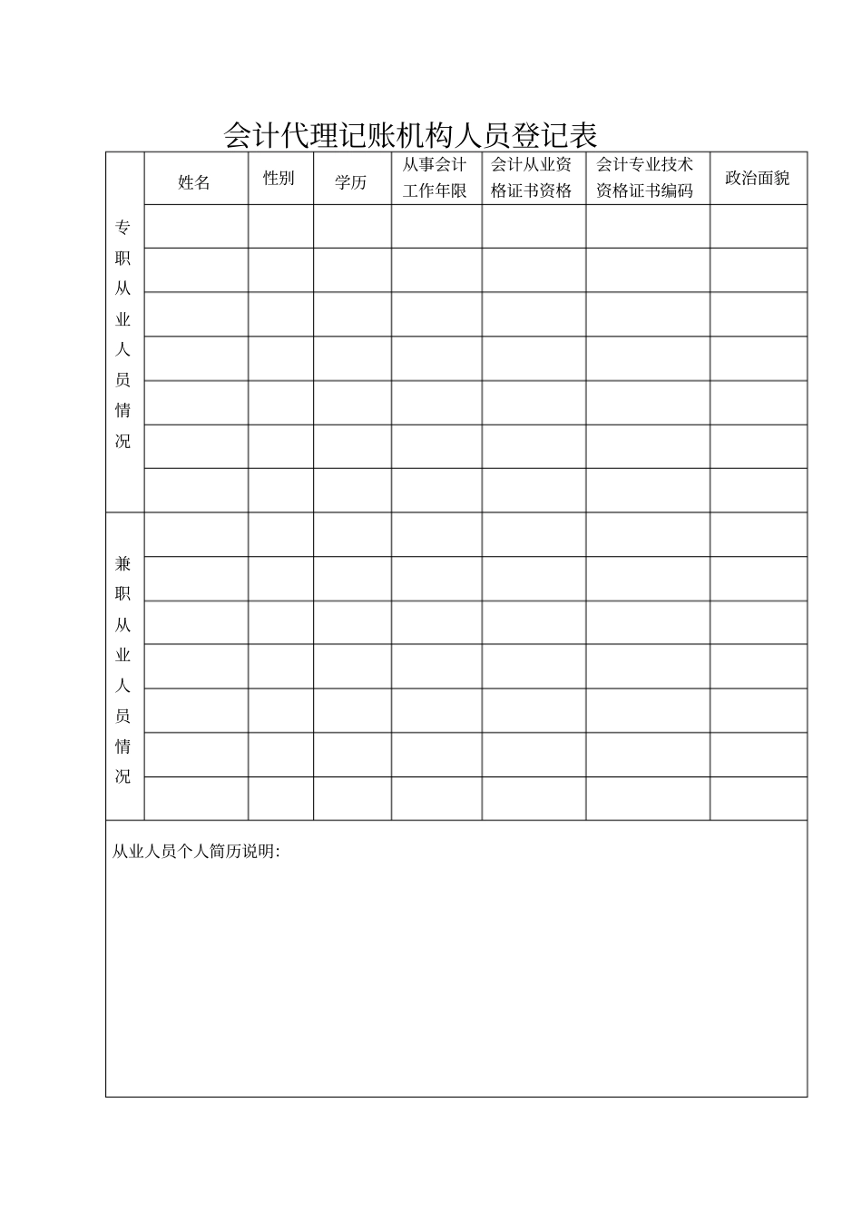 会计代理记账机构执业资格申请报告_第3页
