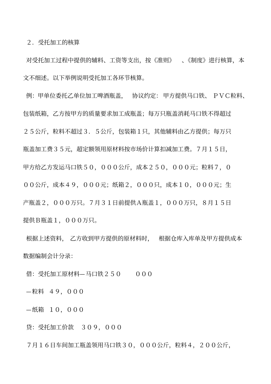 会计实务：受托加工业务的会计核算方法_第2页