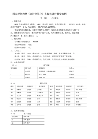 会计电算化案例