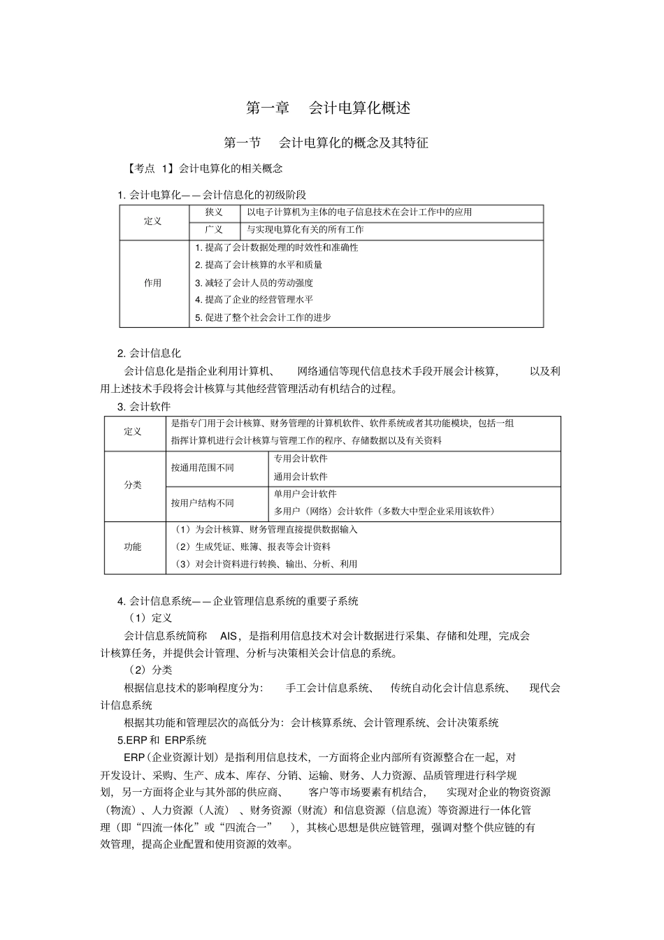 会计电算化知识点汇总资料_第1页