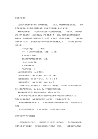 会议室声学要求