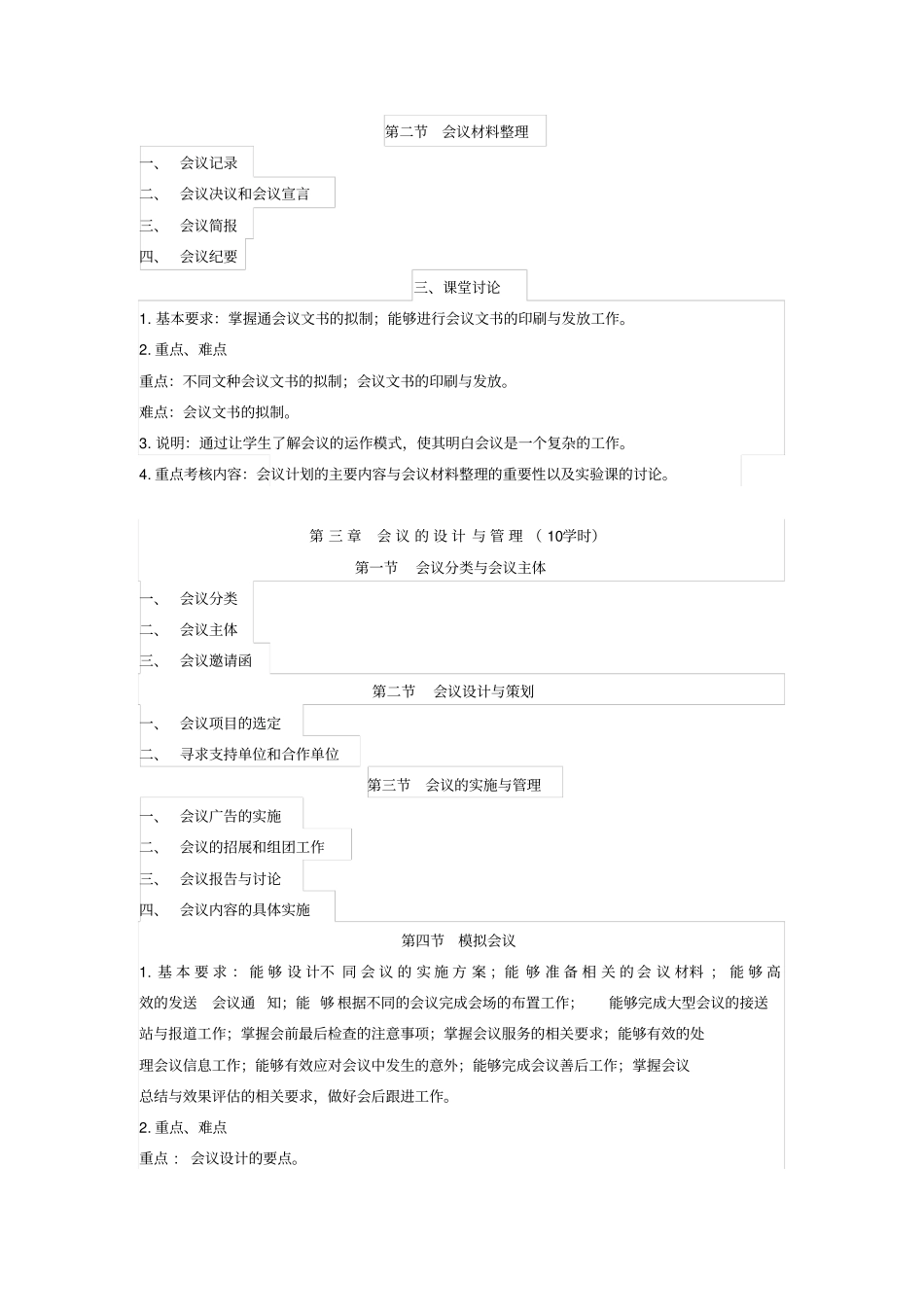 会议管理教学大纲_第3页