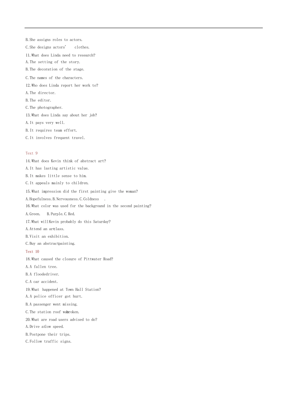 2024年1月浙江高考英语听力考试试题真题详解(含答案+录音原文) _第2页