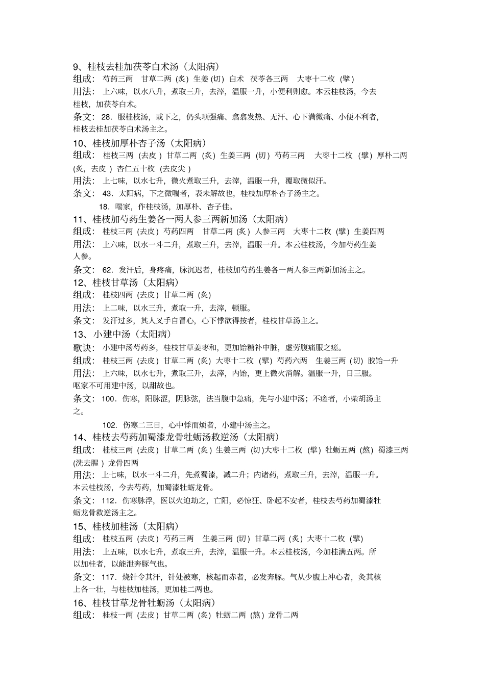 伤寒论方条文汇总方类排序版_第3页