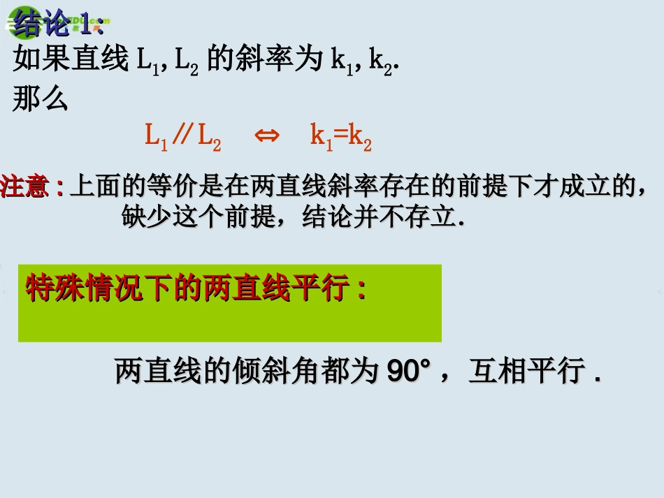 高中数学 两条直线平行与垂直的判定课件 新人教A版必修2 课件_第3页