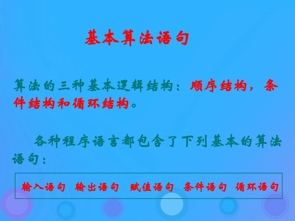 高中数学 第一章 算法初步 121 赋值、输入和输出语句课件 新人教B版必修3 课件_第2页