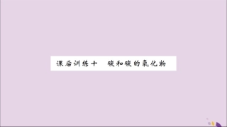 湖北省中考化学一轮复习 课后训练十 碳和碳的氧化物习题课件