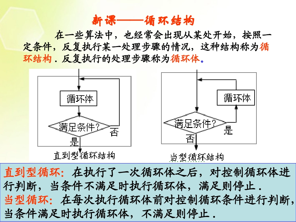 高中数学 循环结构课件 新人教A版必修3 课件_第3页