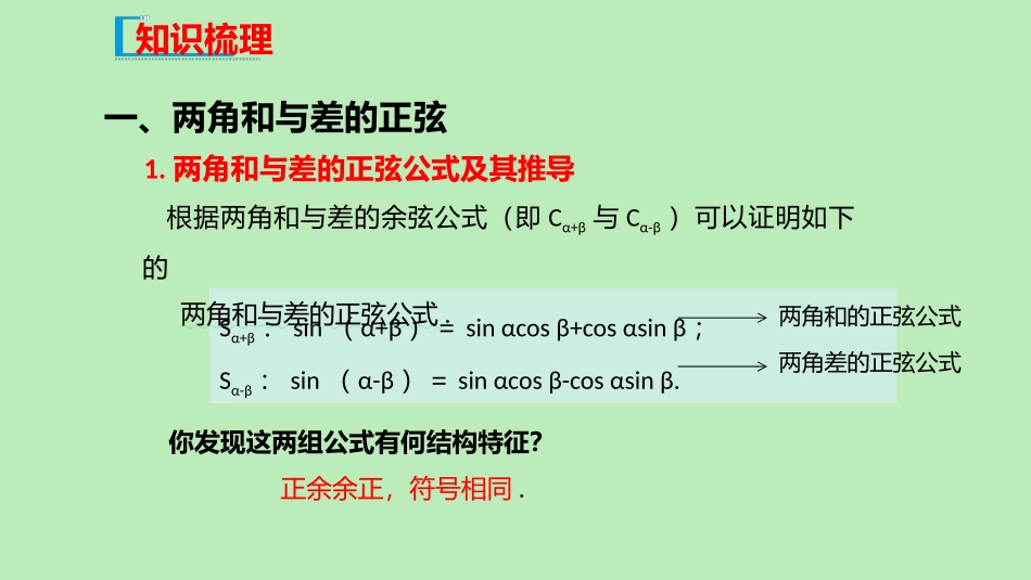 高中数学 第八章 向量的数量积与三角恒等变换 822 两角和与差的正弦、正切课件 新人教B版必修第三册 课件_第3页