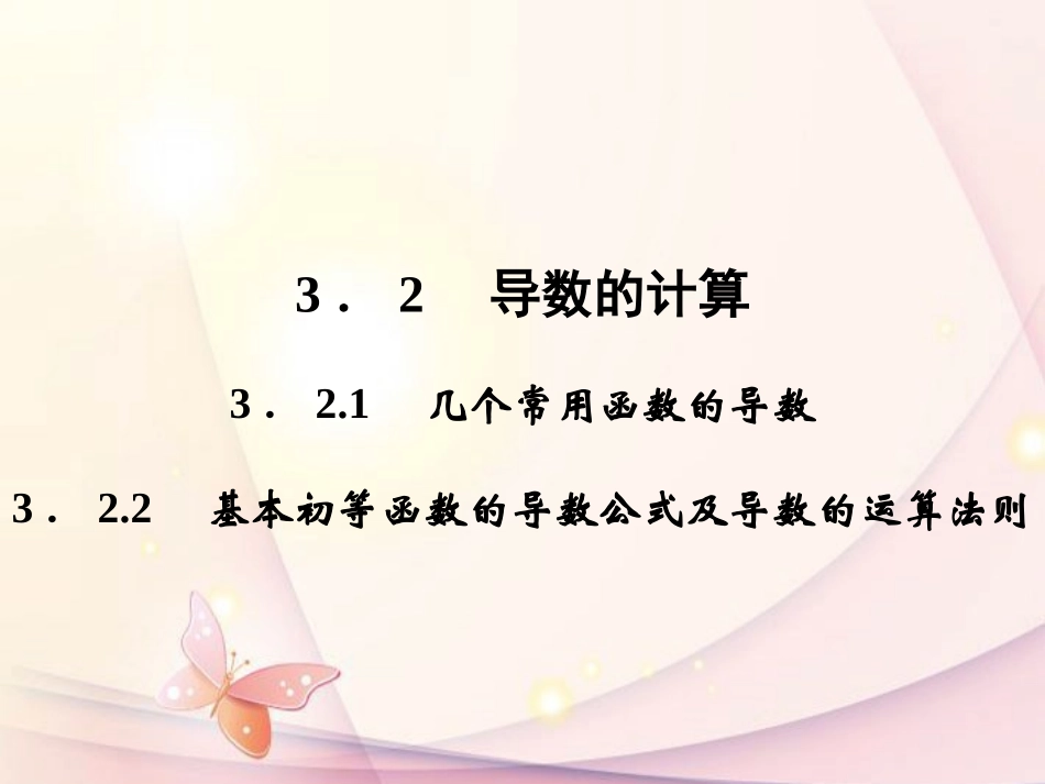 高中数学(321导数的计算)课件 新人教A版选修1-1 课件_第1页