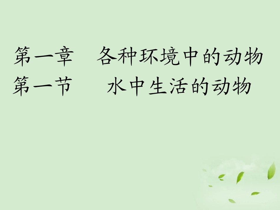 江西省萍乡四中八年级生物上册 第五单元水中生活的动物课件_第2页
