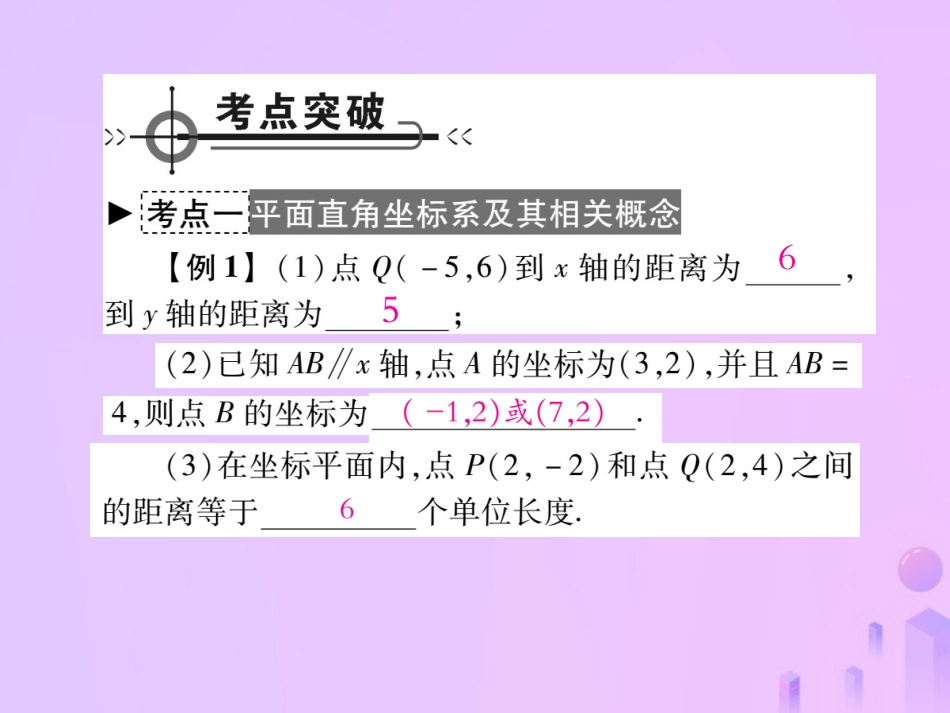 秋八年级数学上册 第三章 位置与坐标章末复习与小结作业课件 (新版)北师大版 课件_第2页