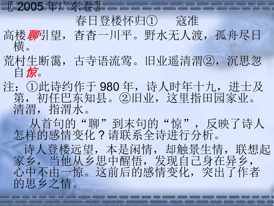 高三语文精品复习系列：古诗鉴赏十大质疑课件_第2页