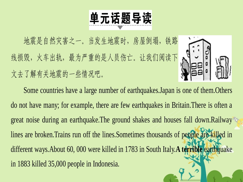 高中英语 Module 3 The Violence of Nature单元话题导读课件 外研版必修3 课件_第2页