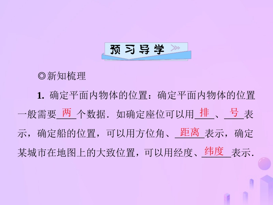 秋季八年级数学上册 第三章 位置与坐标 3.1 确定位置导学课件 (新版)北师大版 课件_第2页