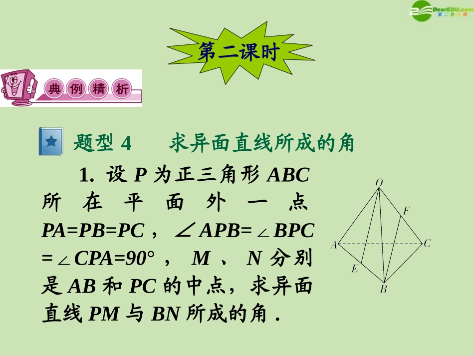 高三数学第一轮总复习 9.2空间直线课件(第2课时) 课件_第2页