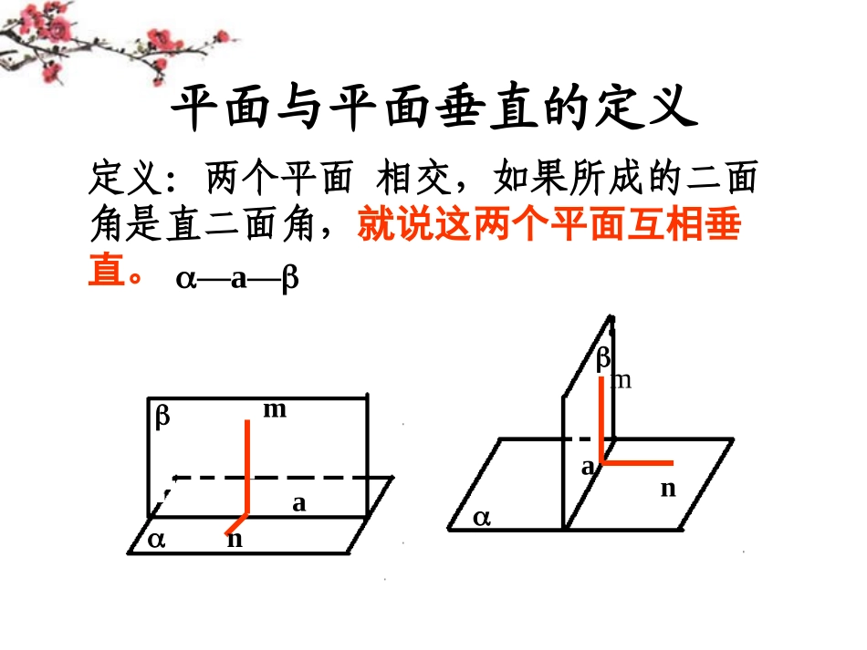 高中数学(面面垂直的判定)课件 新人教版必修1 课件_第3页