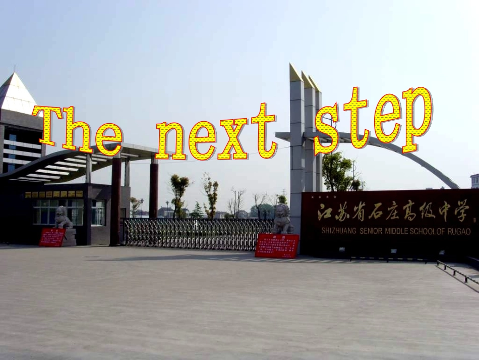 高三英语 The next step课件3 课件_第1页