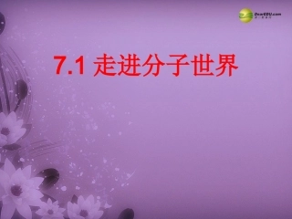 春八年级物理下册 7.1 走进分子世界课件(2) 苏科版 课件