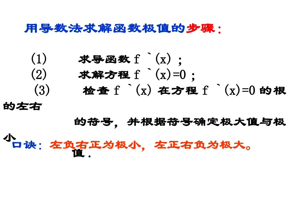 高中数学 131函数的最大小值与导数课件 新人教A版选修2-2 课件_第3页