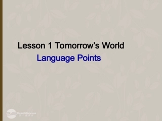 高一英语(unit 4 lesson 1 语言点)课件