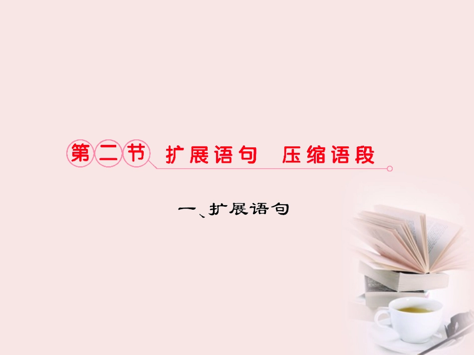 福建省高考语文 第二部分 专题四 第2节 一、扩展语句考点整合课件_第1页