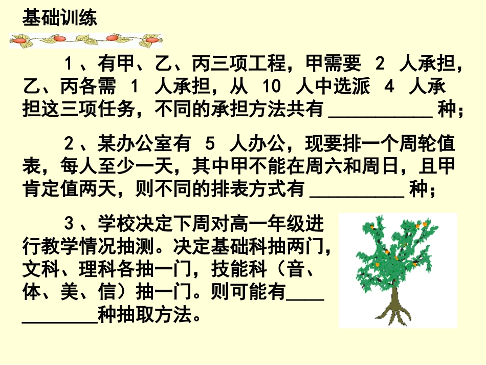 组合的应用2 高二数学组合课件[整理五课时]新课标 高二数学组合课件[整理五课时]新课标_第2页