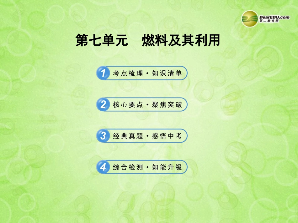 版中考化学 第七单元燃料及其利用(含中考示例)课件 新人教版 课件_第1页