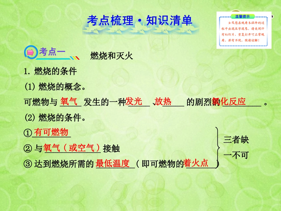 版中考化学 第七单元燃料及其利用(含中考示例)课件 新人教版 课件_第2页