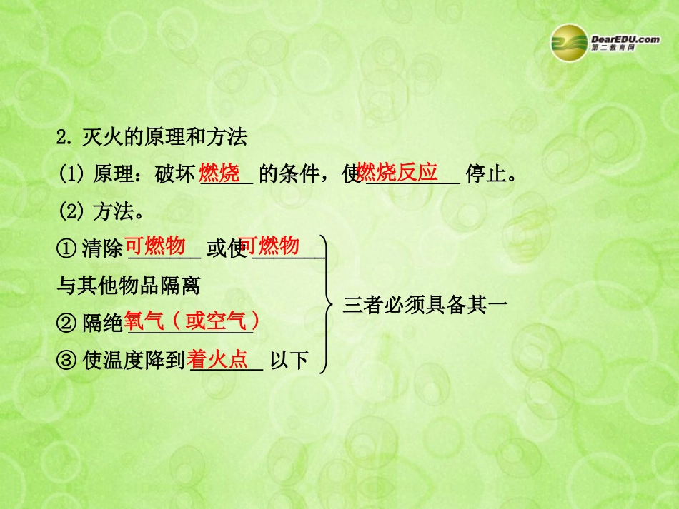 版中考化学 第七单元燃料及其利用(含中考示例)课件 新人教版 课件_第3页