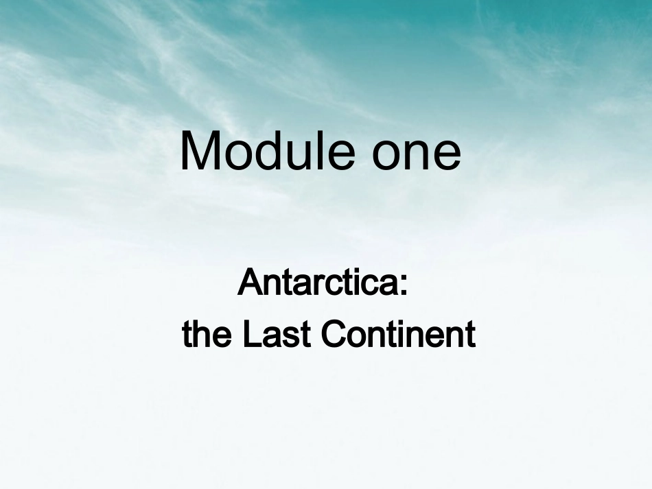 高中英语 module1 reading课件 外研版选修8 课件_第1页