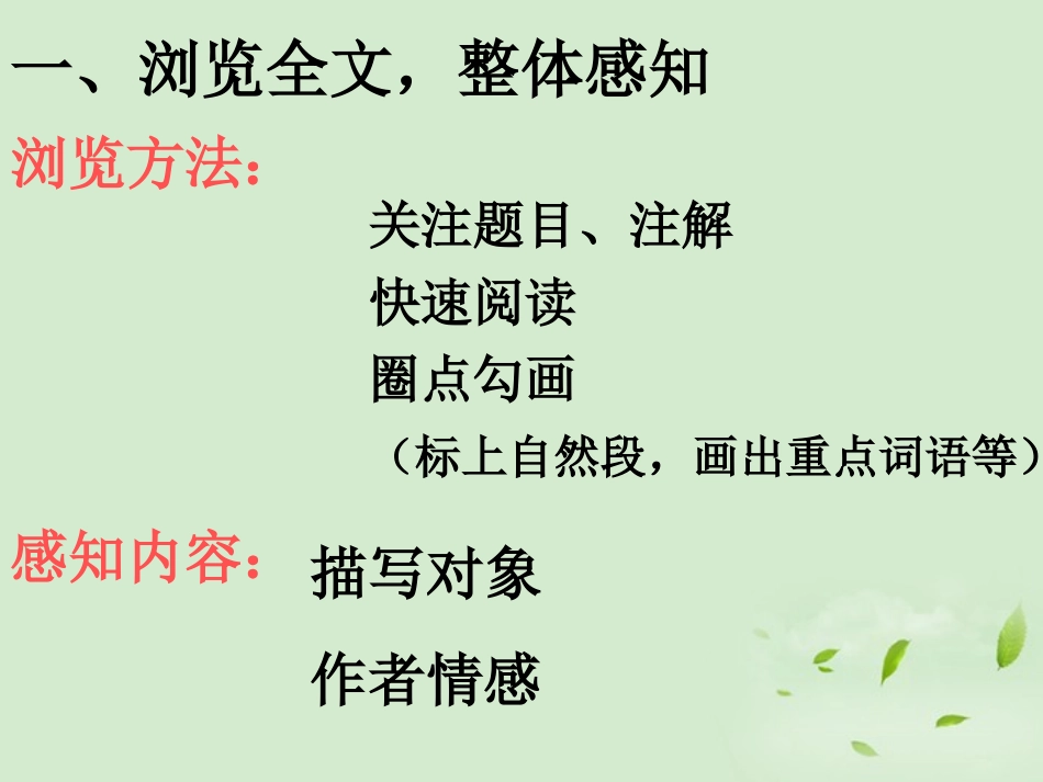 高一语文(现代文阅读-青山行)课件 必修1 课件_第2页