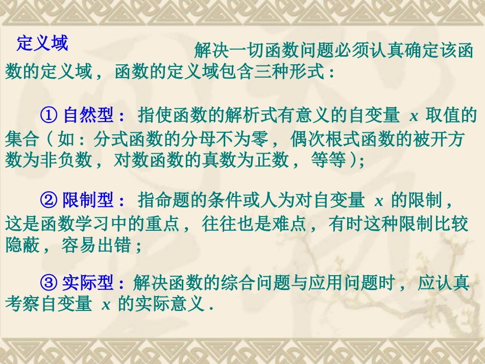 辽宁省沈阳二中高三数学函数全章课件：函数的定义域 课件_第2页