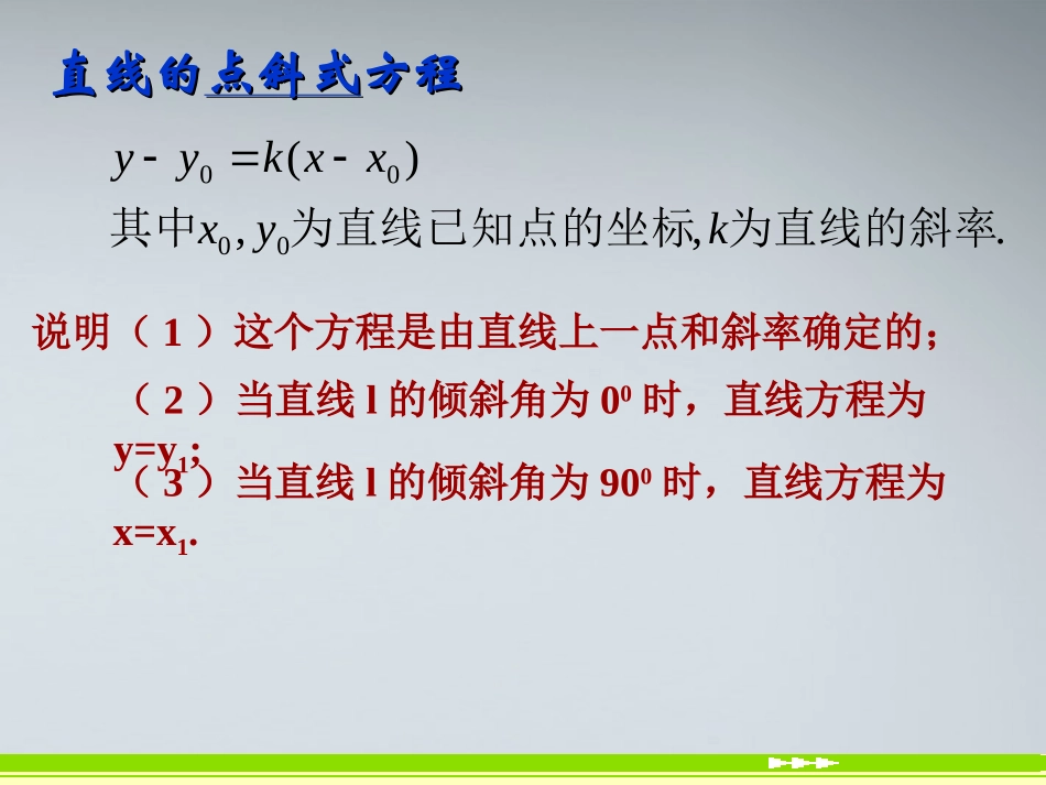高中数学(直线的点斜式方程)课件3 北师大版必修2 课件_第3页
