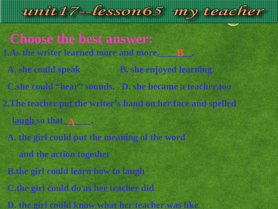 高中英语 MyTeacher课件_第2页