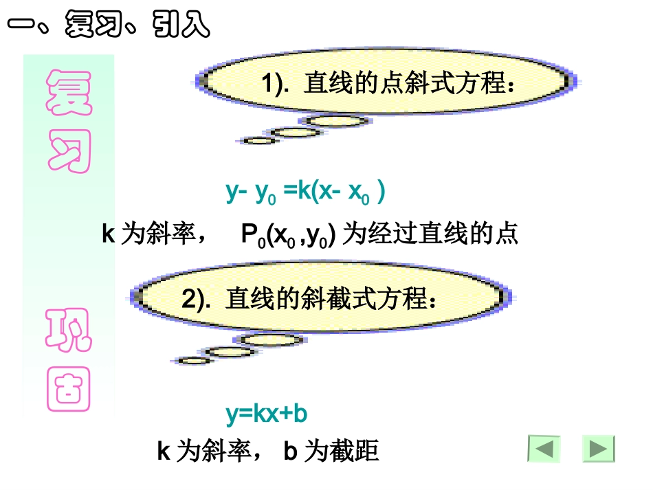 湖南省桃江四中高二数学(3.2.2 两点式方程)课件2 课件_第2页